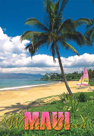 50-Pack Maui Postcards, Wailea Beach, Maui, 4x6