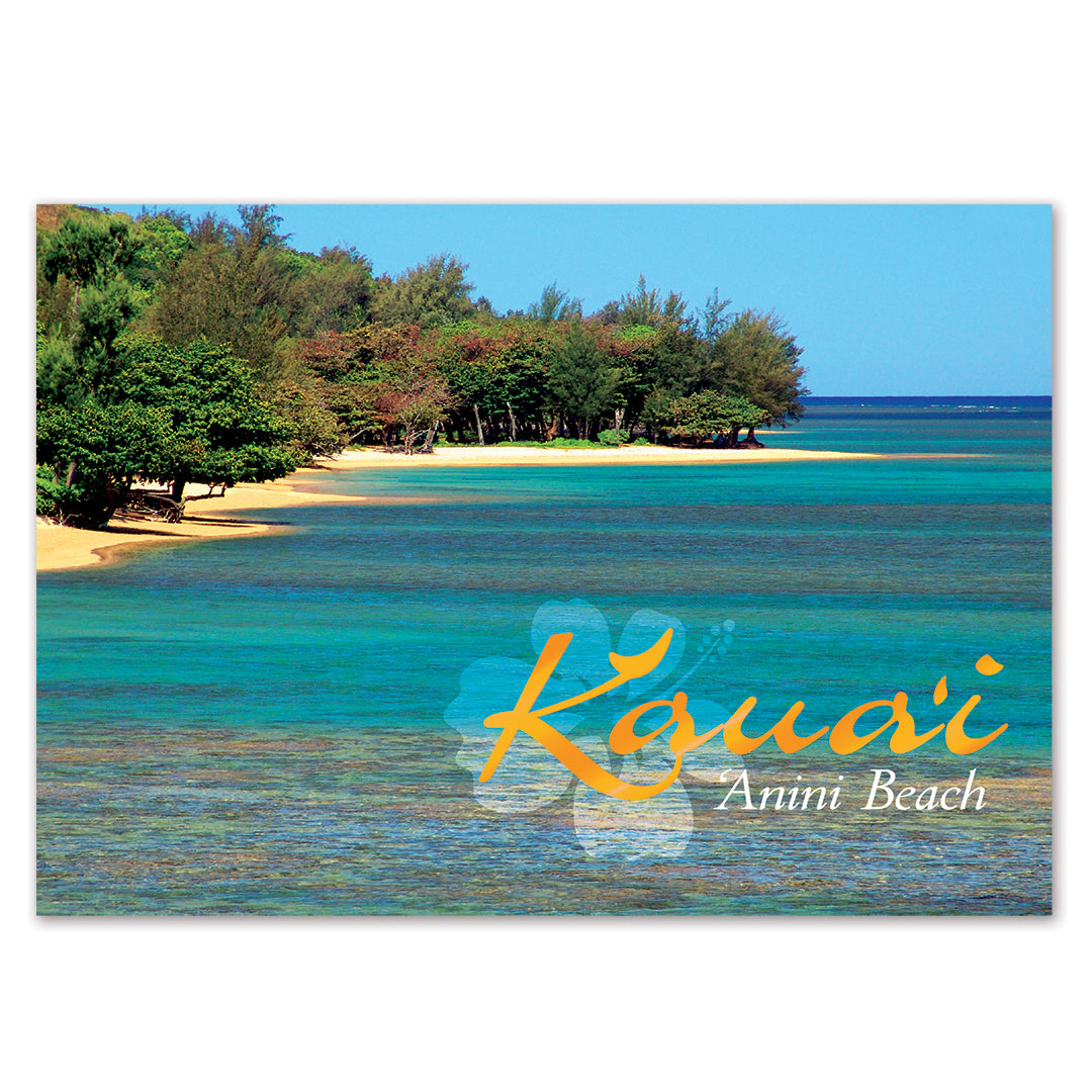 50-Pack Kauai Postcards, Anini Beach, 4x6