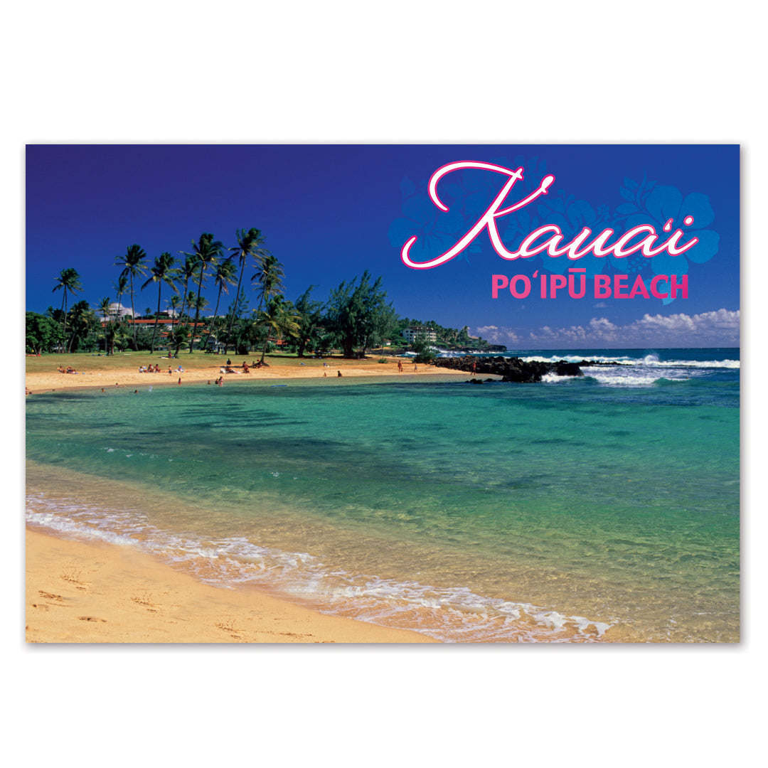 50-Pack Kauai Postcards, Poʻipū Beach Days, 4x6