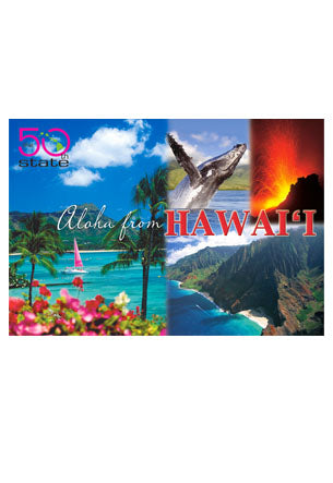 50-Pack Generic Postcards Aloha from Hawaii 50th State 4x6