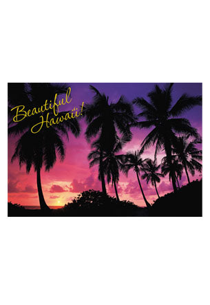 50-Pack Hawaii Generic Postcards Tropical Sunset 4x6