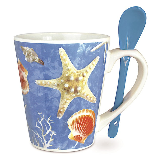 12 oz. Mug & Spoon Set, Island Shells