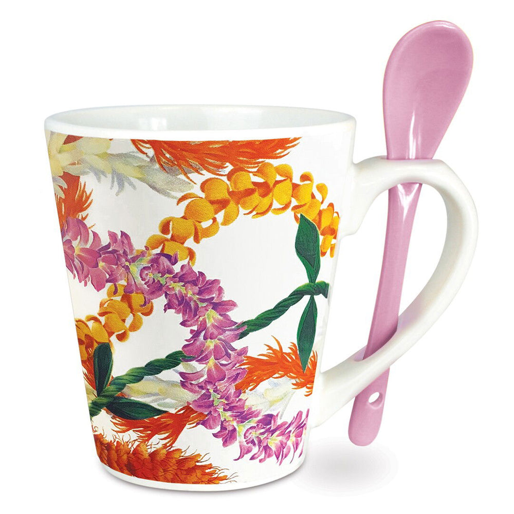 12 oz. Mug and Spoon Set, Leis of Aloha  