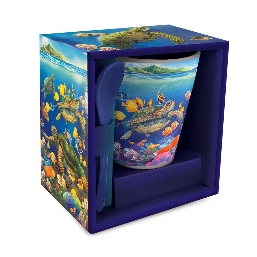 12 oz. Mug and Spoon Set, Ocean of Friends  