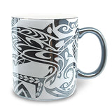 14 oz. Mug Tribal Shark Blue metalic