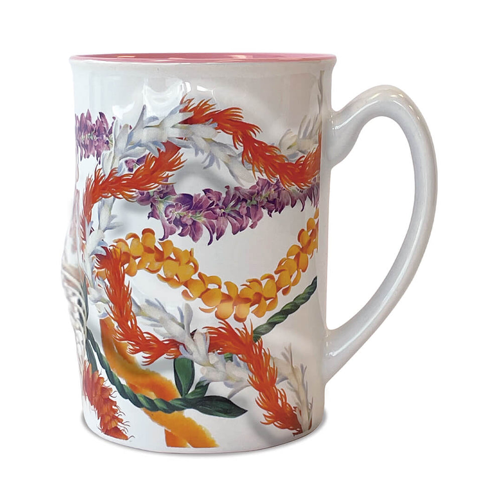 14 oz Embossed Mug, Leis of Aloha  