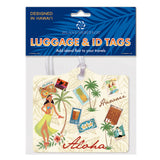 Die Cut Luggage Tag, Stamped with Aloha