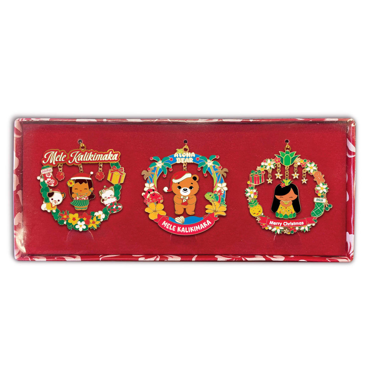 Keiki Christmas, Hawaiʻi Metal Ornament 3 Pack