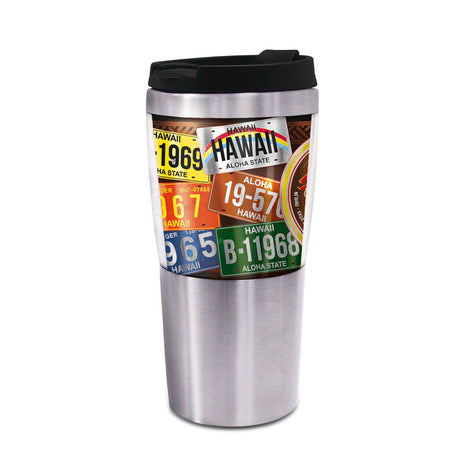 16 oz. Stainless Steel Tumbler, Vintage Plates  