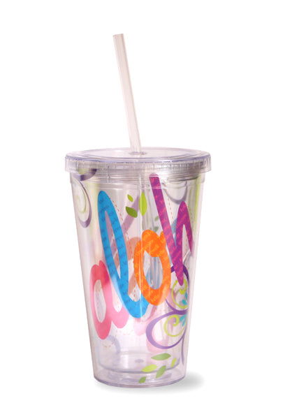 16 oz. travel tumbler with straw featuring a Bold Aloha design, perfect for staying hydrated in style while on the go.