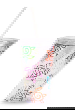 16 oz. Travel Tumbler with Straw, Honu Swirl Rainbow  