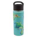 18.6 oz. Island Flask, Swimming Honu - Teal  
