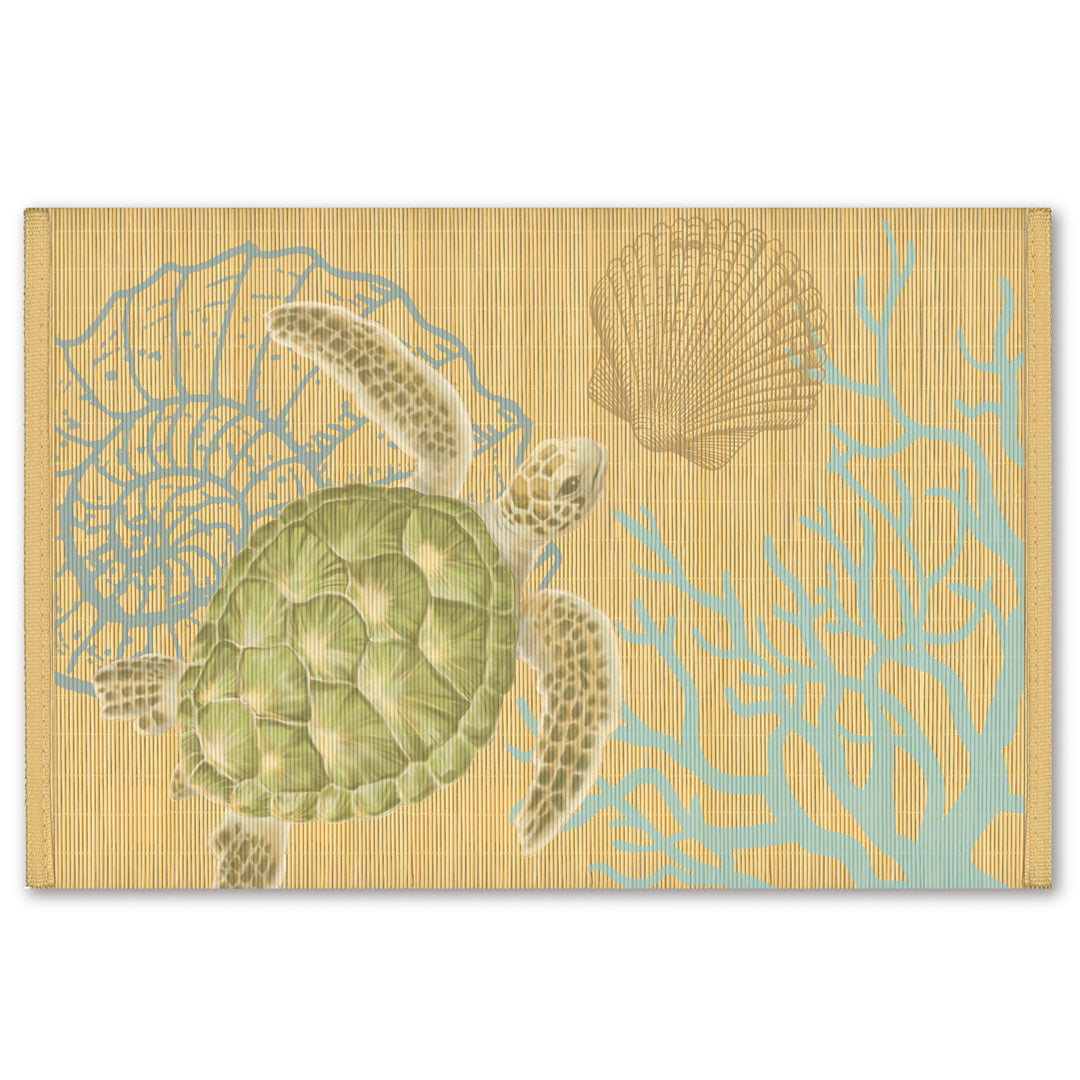 Bamboo Placemat, Honu Voyage