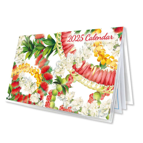 2025 Pocket Calendar: Leis of Beauty showcasing vibrant Hawaiian floral garlands