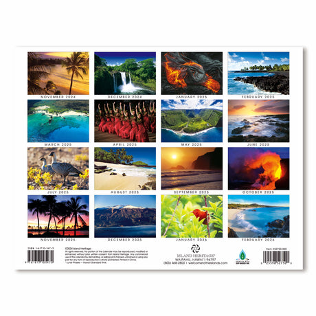 2025 Trade Calendar, Hawai‘i, The Big Island  