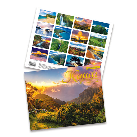 Kauai 2026 calendar with scenic images