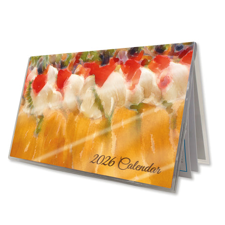 2026 calendar with a colorful hula painting design