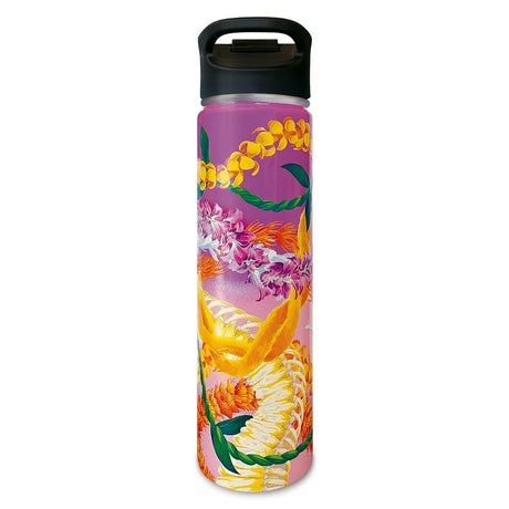 25oz. Island Flask, Leis of Aloha - Pink  