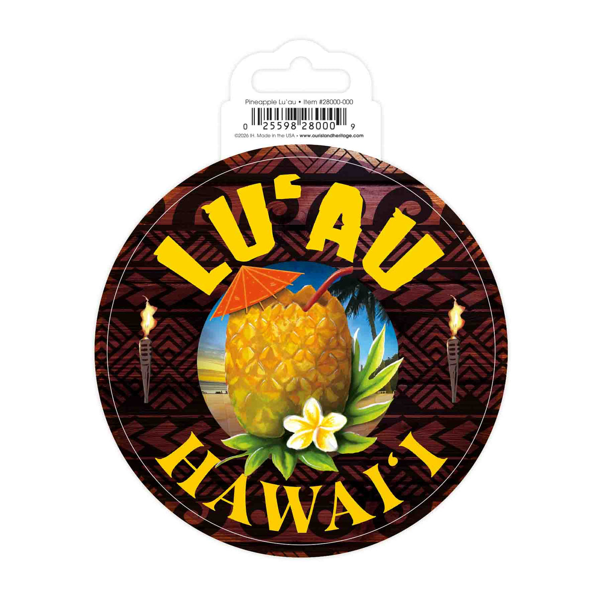 Pineapple Lūʻau Glossy Sticker