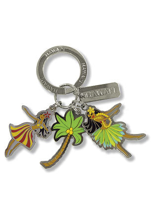 3-Charm Keychain, Island Hula Honeys