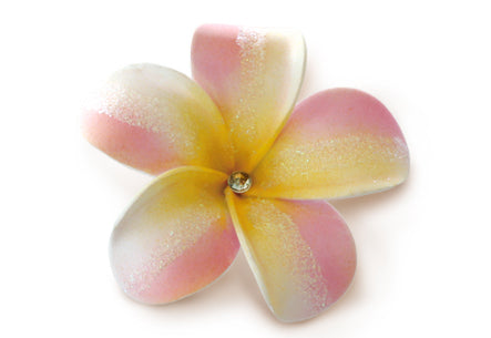 Single Foam Hair Clip, Plumeria Bling