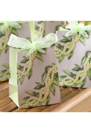 Wedding Favor Gift Bags, Pikake Lei 6-Pack