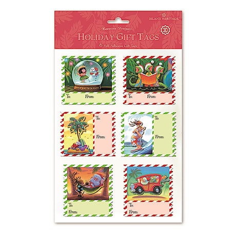 3D Adhesive Gift Tag 6-Pack, Mele Stamps