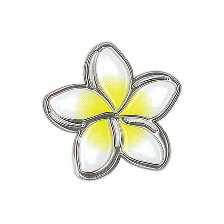 3D Foil Decal, Plumeria White