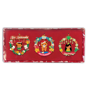 3 pack metal ornaments kids cartoon