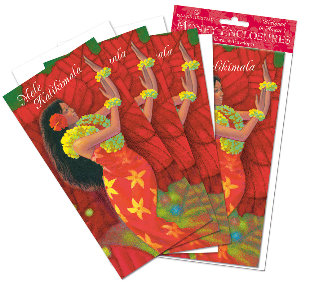 4-ct Value Pack Money Enclosure Cards, Hibiscus Hula II