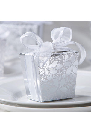 Wedding Favor Take Out Gift Box Elegant Plumeria 12-Pack