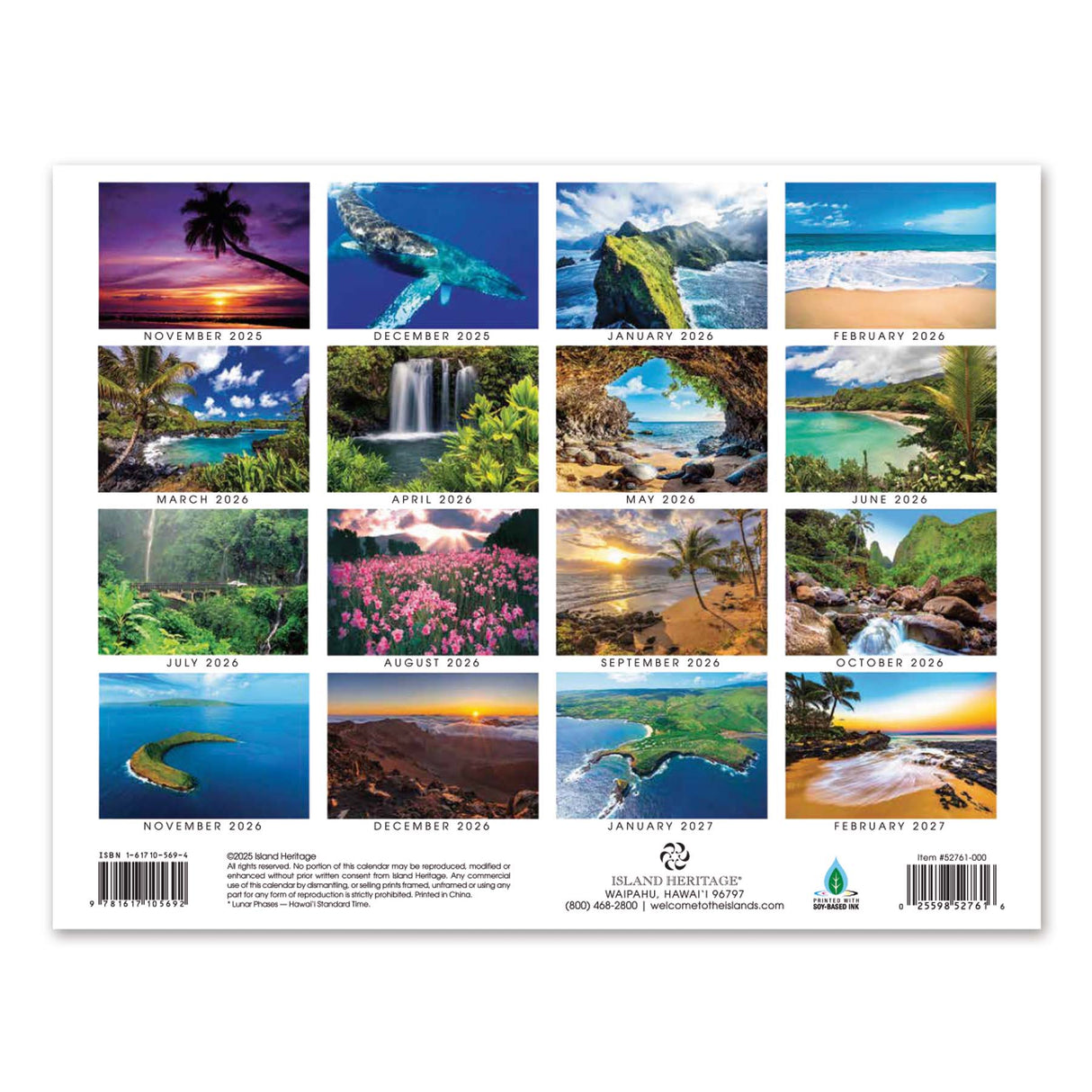 2026 Trade Calendar, Maui, The Valley Isle