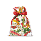 Foil Drawstring Gift Bags, Leis of Beauty,  3-Pack