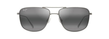 Maui Jim Mikioi Matte Titanium Polarized Aviator Sunglasses