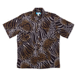 Coral Reef Black & Brown Men's Aloha Shirt