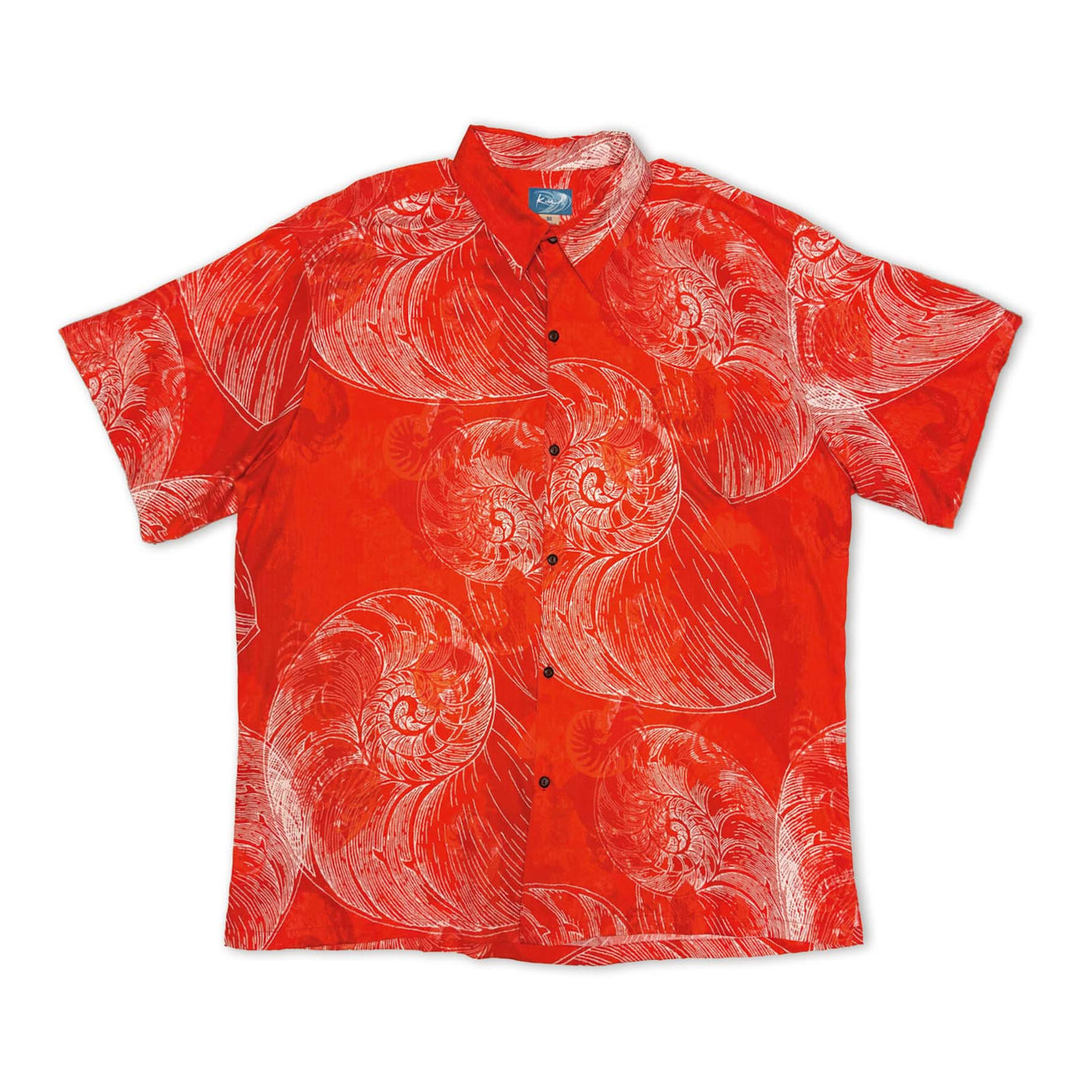 Nautical Orange Men's Aloha Shirt