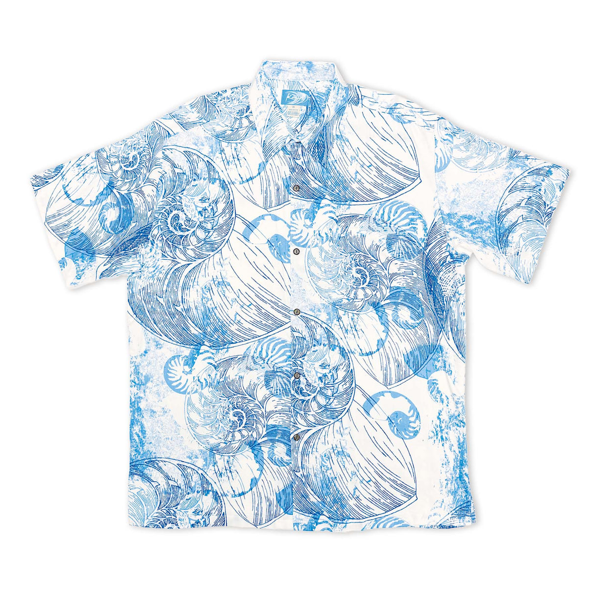 Nautical White Men's Aloha Shirt