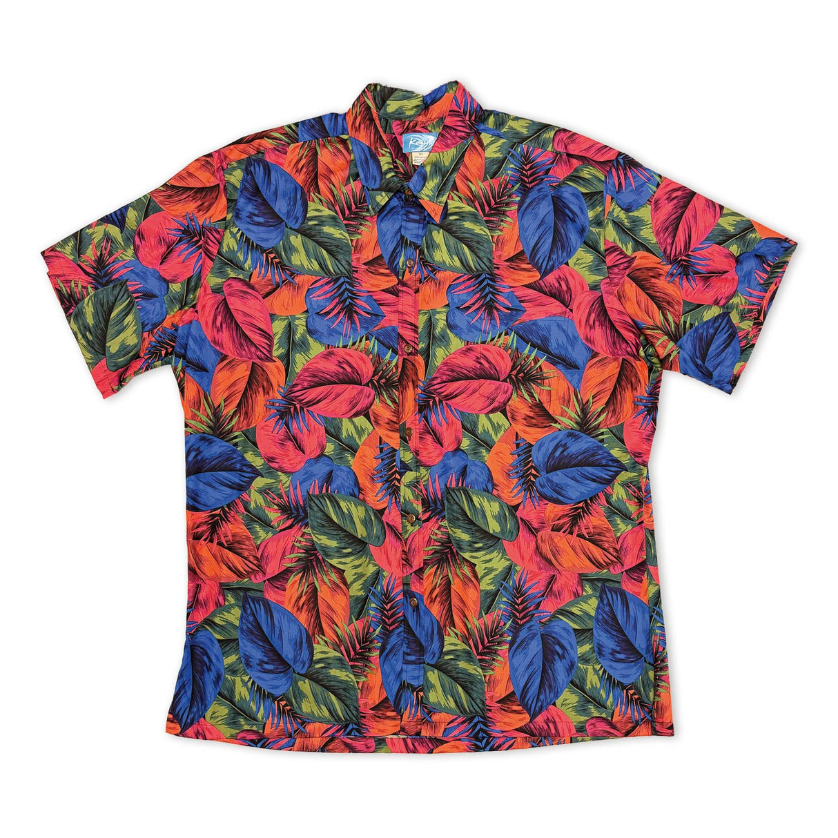 Tropical Leaves Multicolor Men's Aloha Shirt