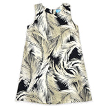 Palm Leaf Black Sand Women's Boatneck Dress
