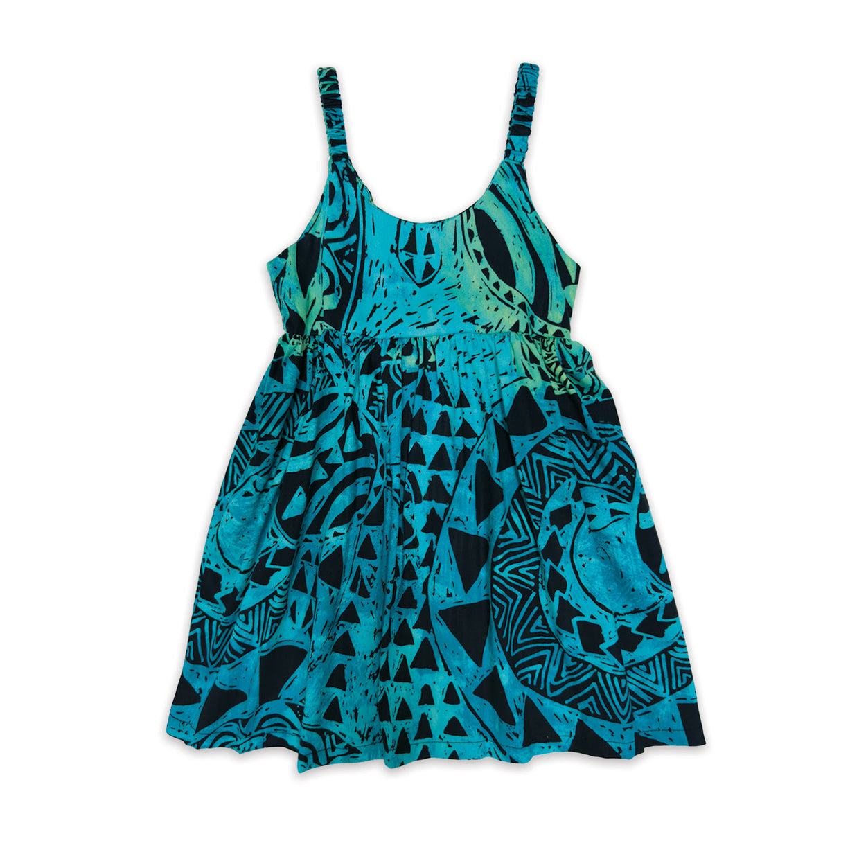 Honu Strength Teal Girls Dress