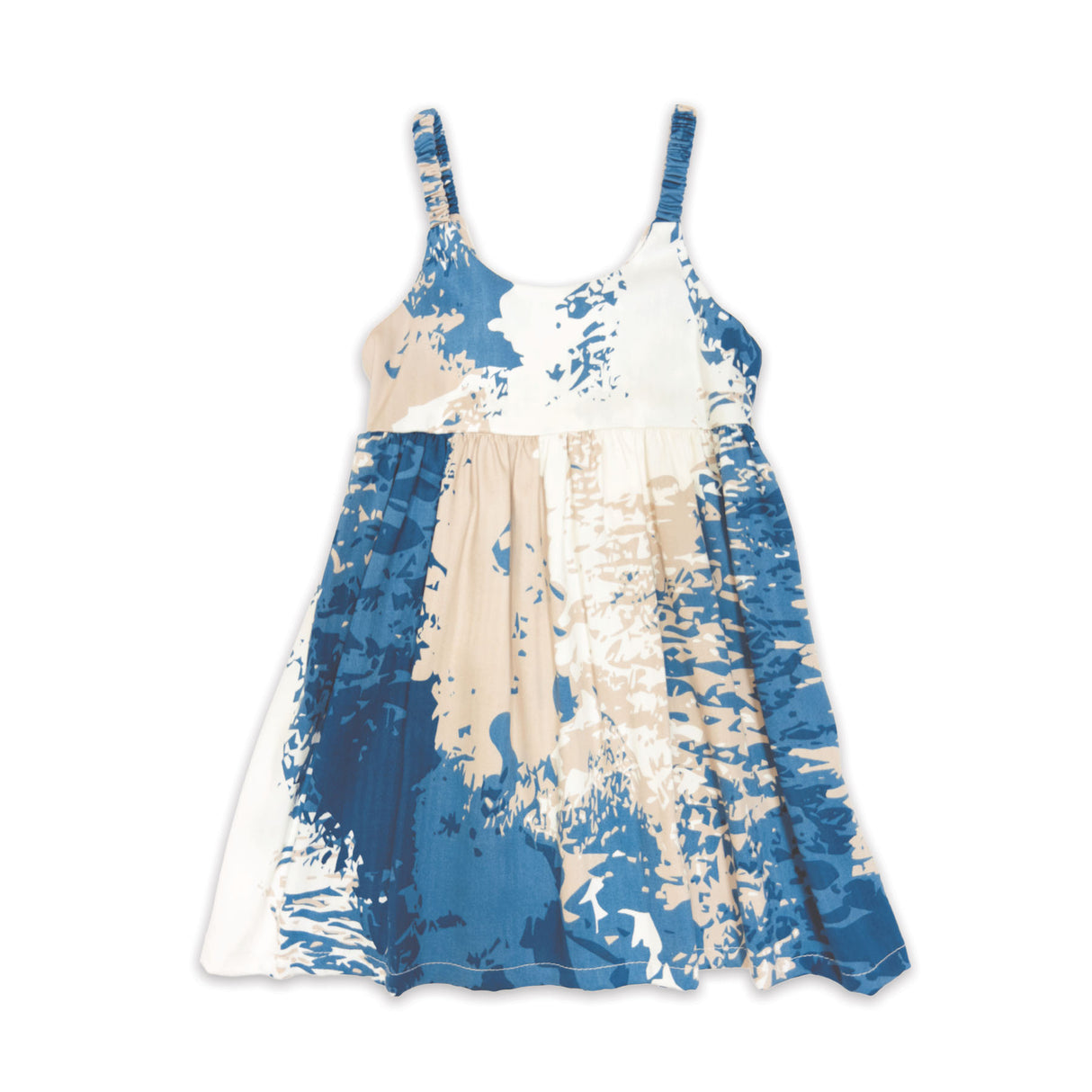 Footprints in Sand Blue Girls Dress