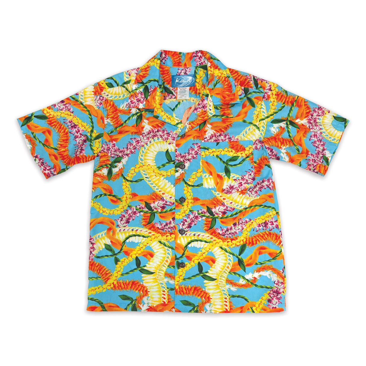 Leis of Aloha Blue Boys Aloha Shirt