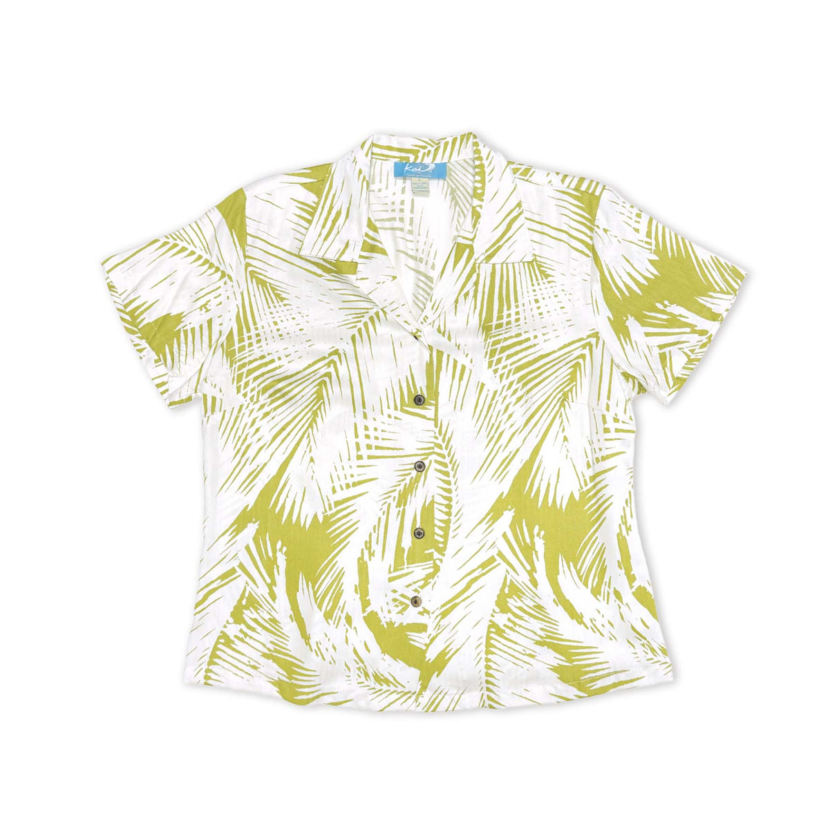 Palm Leaf Lime Women's Aloha Shirt