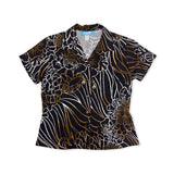 Coral Reef Brown Womens Aloha Shirt