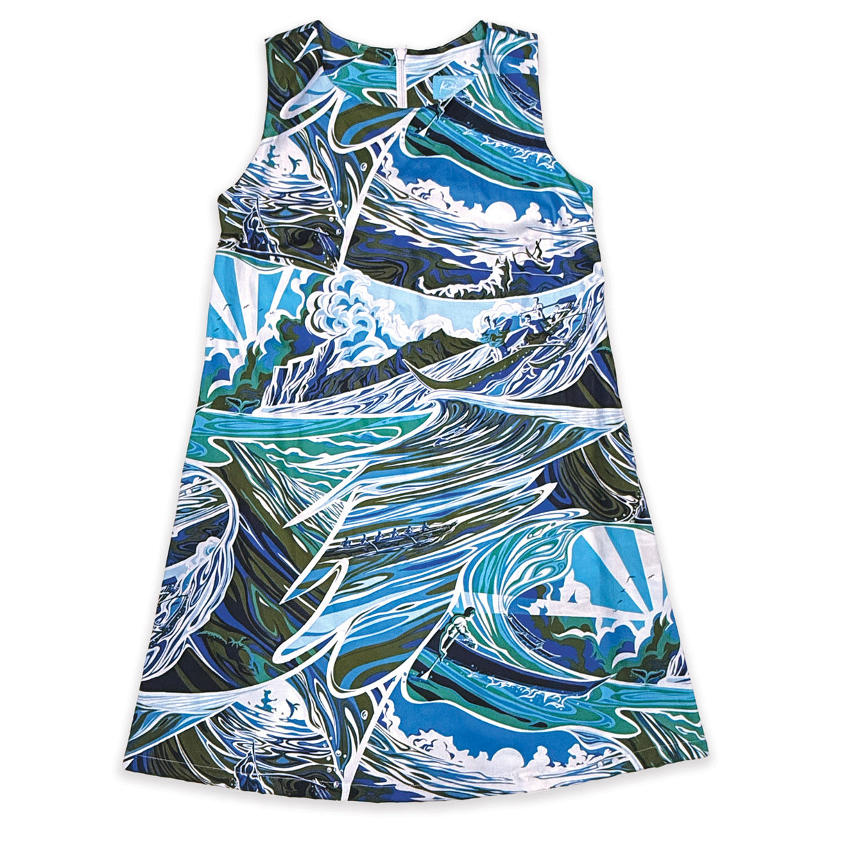 Hypnotik Waves Maritime Blue Women's Boatneck Dress