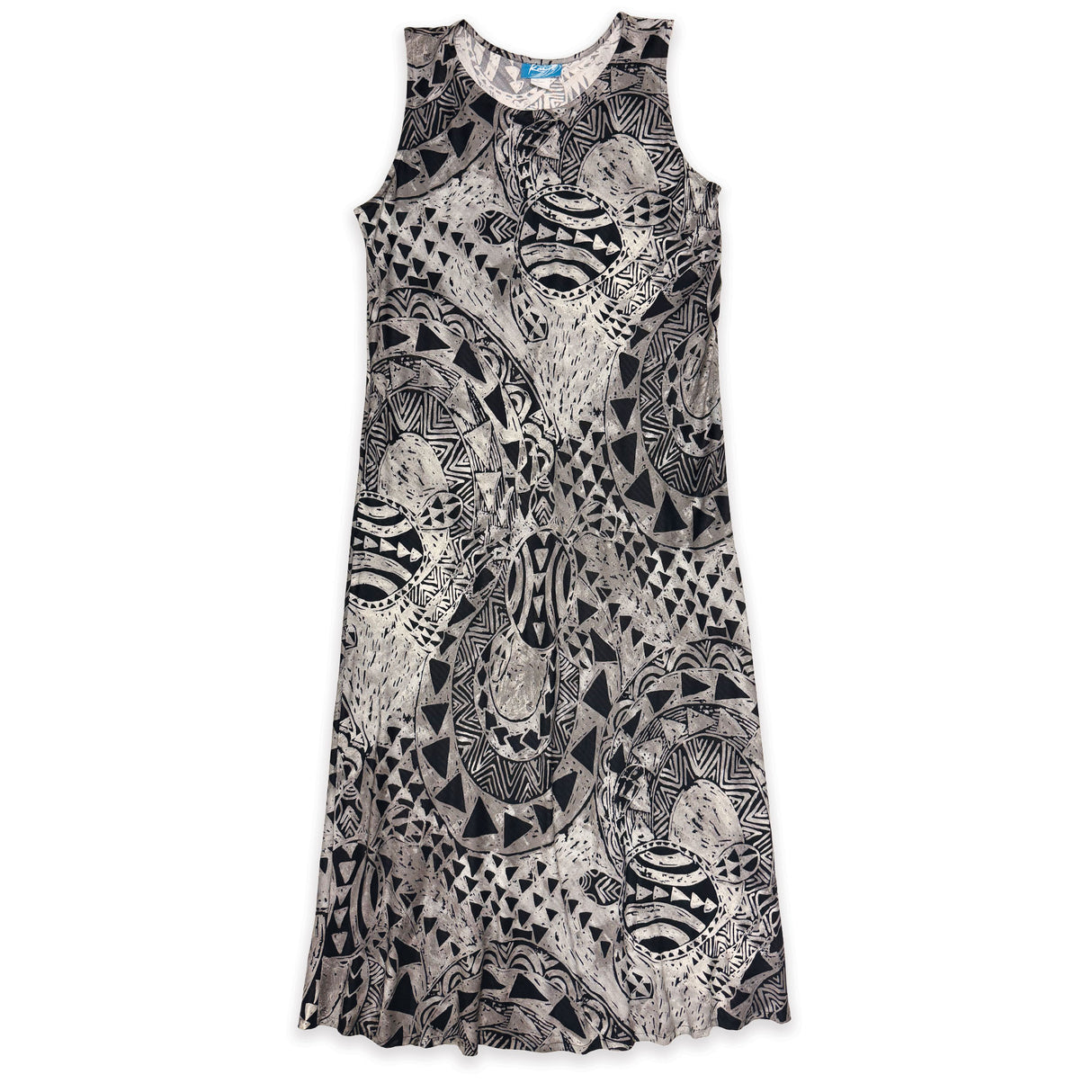 Honu Strong Silver Women's Long Bias Midi Dress