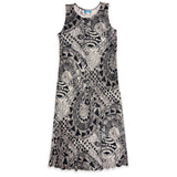 Honu Strength Silver Womens Long Bias Midi Dress