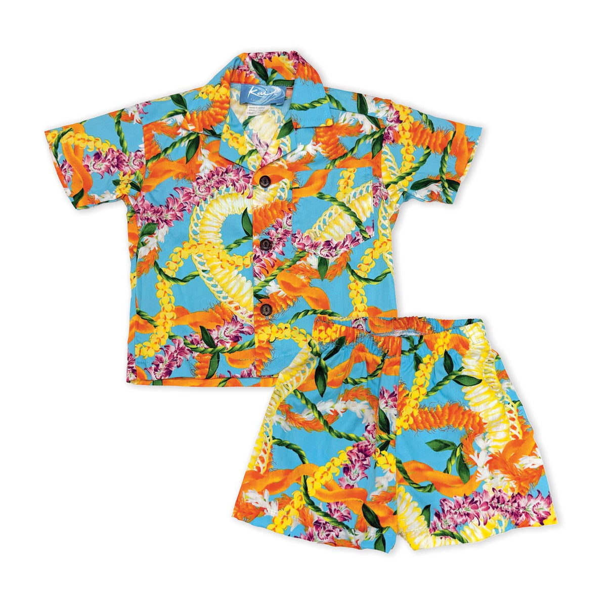 Leis of Aloha Blue Boys Cabana Set