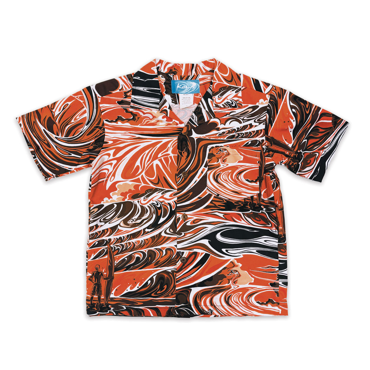 Hypnotik Waves Terracotta Brown Boys' Aloha Shirt