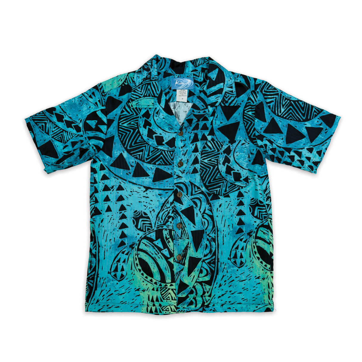 Honu Strength Teal Boys' Aloha Shirt
